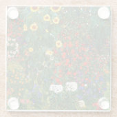 ひまわり付き農園、有名なアートワーク ガラスコースター (裏面)