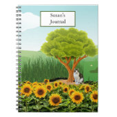 ひまわり付き風景/名帳の追加 ノートブック (正面)