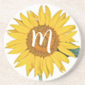 ひまわり付き/モノグラム コースター (正面)