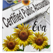 ひまわり会計士シャワーカーテン シャワーカーテン (正面)