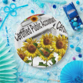 ひまわり会計士紙プレート ペーパープレート (パーティー)