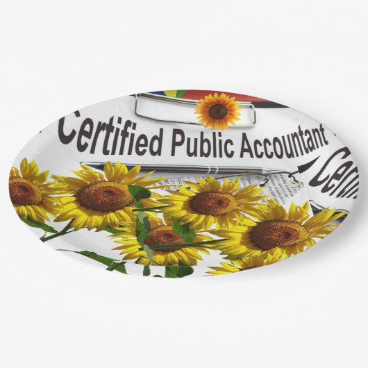ひまわり会計士紙プレート ペーパープレート (アングル)