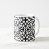 ひまわり伝統的ろうけつ染め模様装飾品 コーヒーマグカップ (正面右)