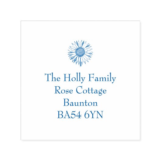 ひまわり住所スタンプ セルフインキングスタンプ (デザイン)