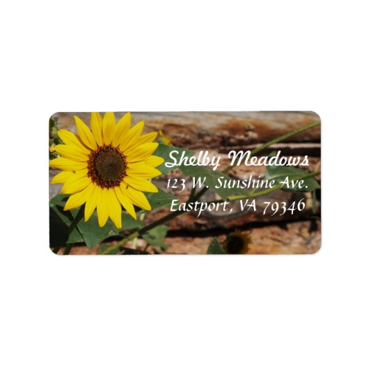 ひまわり住所 シール (正面)
