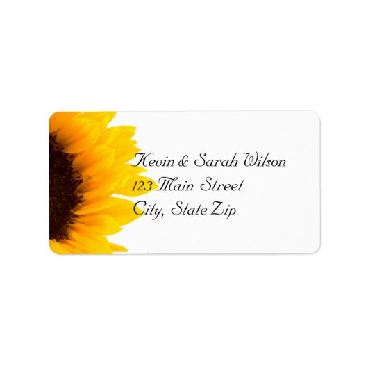 ひまわり住所 シール (正面)