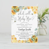 ひまわり何がベビービー赤ちゃんシャワー 招待状 (スタンド正面)