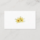 ひまわり何人のキスブライダルシャワーカードゲーム プレイスカード (裏面)