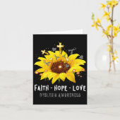 ひまわり信仰ホープラブディスレクシア認識度ティー カード (黄色い花)