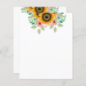 ひまわり個人文房具紙 (正面/裏面)