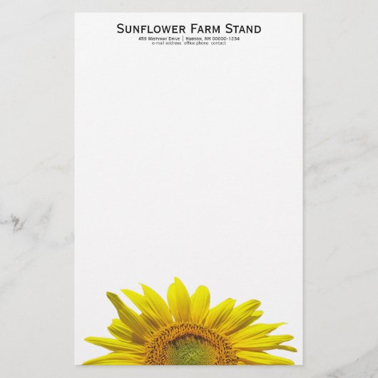 ひまわり個人筆記用紙 便箋 (正面)