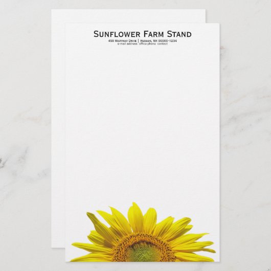 ひまわり個人筆記用紙 便箋 (正面/裏面)