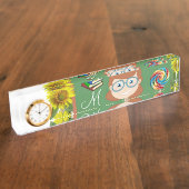 ひまわり先生机用ネームプレート デスクネームプレート (側面)