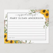 ひまわり共有メモリ葬儀の出席カード ポストカード (正面)