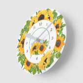 ひまわり円フローラ ラウンド壁時計 (傾斜)