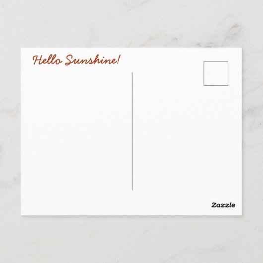 ひまわり写真のような花の引用文 ポストカード (裏面)