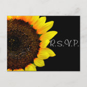 ひまわり写真カスタムウェディングRSVP インビテーションポストカード (正面)