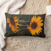 ひまわり写真スロー ランバークッション (ブランケット)