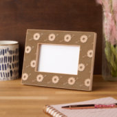 ひまわり写真フレーム(バーンドレッド&金ゴールド) レーザー彫刻フレーム (左)