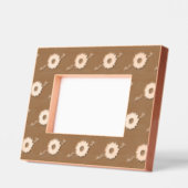 ひまわり写真フレーム(バーンドレッド&金ゴールド) レーザー彫刻フレーム (左)