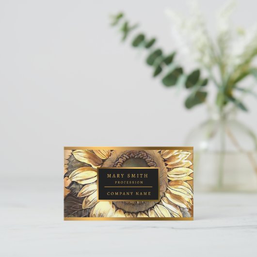ひまわり写真モダンアートコレクション 名刺 (スタンド正面)