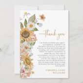 ひまわり写真卒業サンキューカード サンキューカード (正面)