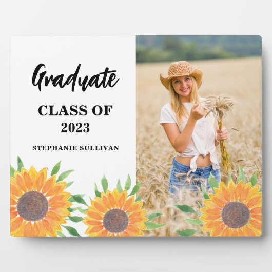 ひまわり写真卒業記念 フォトプラーク (正面)