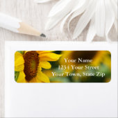 ひまわり写真差出人住所ラベル ラベル (インサイチュ)