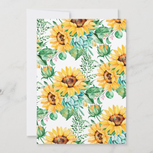 ひまわり写真誕生のお知らせ 案内状 (裏面)