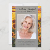 ひまわり写真追悼式プログラム 招待状 (正面)