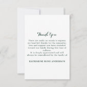 ひまわり写真追悼式悔やみや弔慰 サンキューカード (裏面)