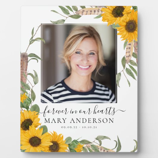 ひまわり写真追悼式 フォトプラーク (正面)