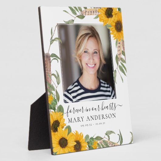 ひまわり写真追悼式 フォトプラーク (側面)
