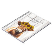 ひまわり冠の名前を持つ牛 ノートブック (左側)