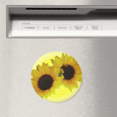 ひまわり冷蔵庫用マグネット明るい花ギフト マグネット (インサイチュ (食洗機))