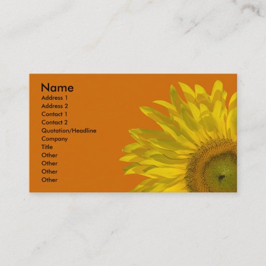 ひまわり切り出し 名刺 (正面)