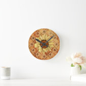 ひまわり初期のの壁時計 ラウンド壁時計 (ホーム)