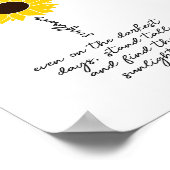 ひまわり前向き引用文感動的動機 ポスター (角)