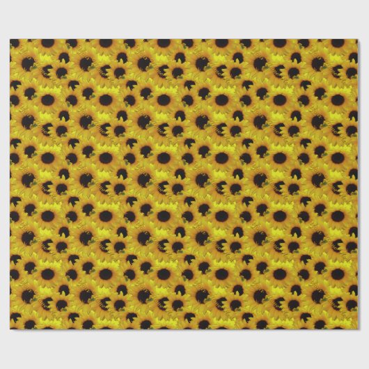 ひまわり包み紙パーソナライズされたギフト紙 ラッピングペーパー (フラット)