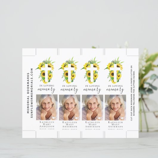 ひまわり十字写真記念しおり (スタンド正面)