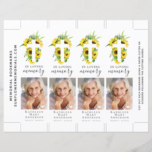 ひまわり十字写真記念しおり (正面)