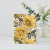 ひまわり千代紙 ポストカード (スタンド正面)