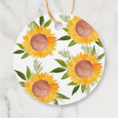 ひまわり卒業パーティーメッセージカード フェイバータグ (裏面)