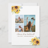 ひまわり卒業招待状フォトグラード招待状 招待状 (裏面)