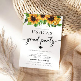 ひまわり卒業招待状 招待状