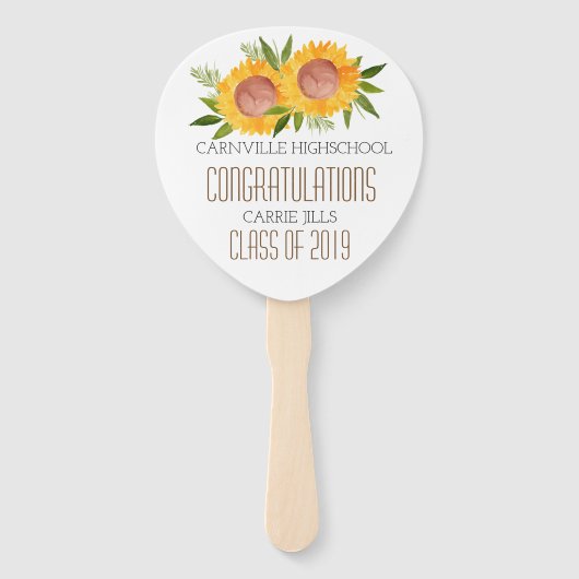 ひまわり卒業記念パーティーおめでとうファン ハンドファン (裏面)