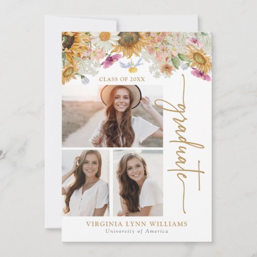 ひまわり卒業 案内状 (正面)