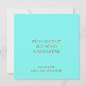 ひまわり卵のバスケットハッピーイースター白 シーズンカード (裏面)