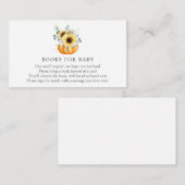 ひまわり及びカボチャの本ベビー挿入カード エンクロージャーカード (正面/裏面)