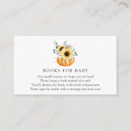 ひまわり及びカボチャの本ベビー挿入カード エンクロージャーカード